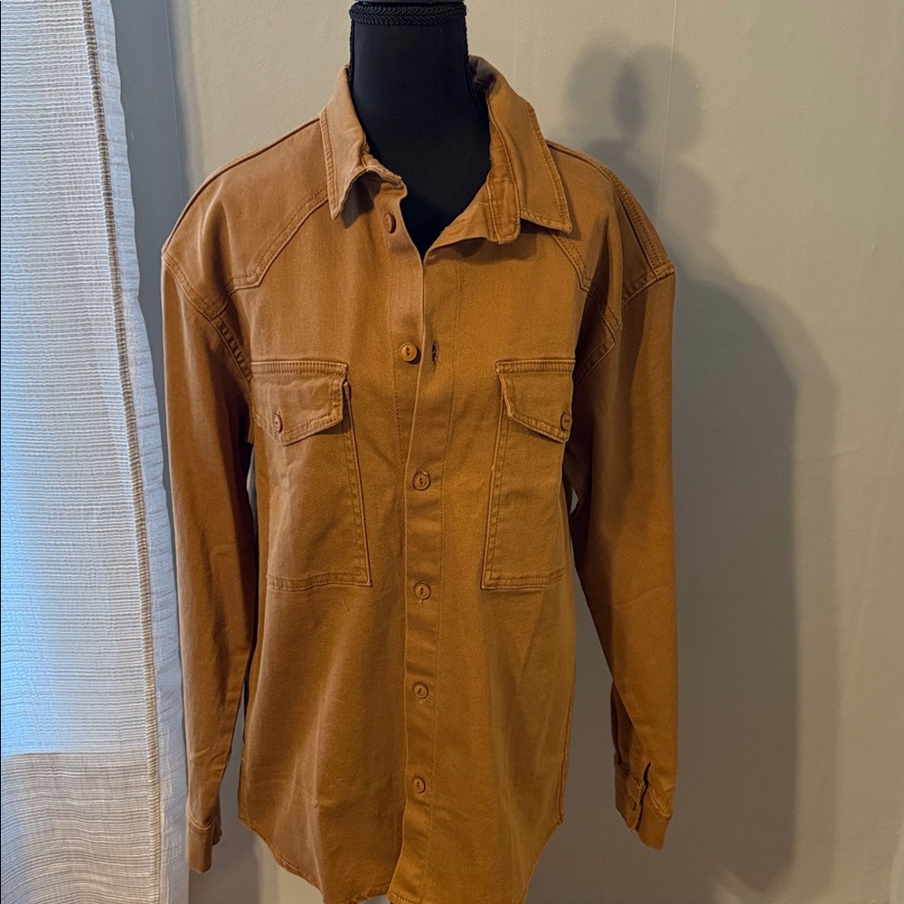 Brown Button-Up Shirt